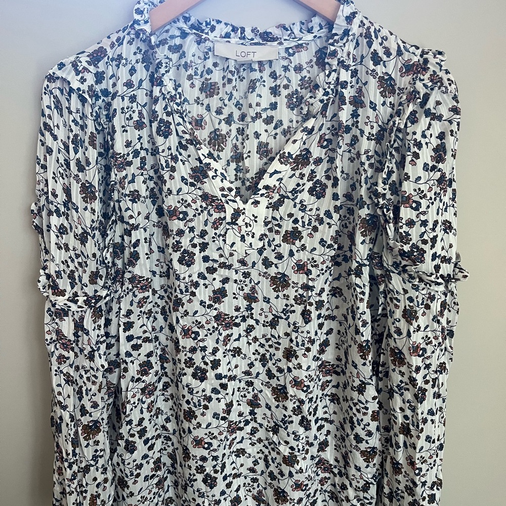 LOFT Multicolor Floral Top